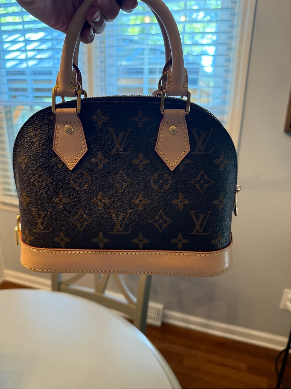 Louis Vuitton Monogram Alma BB Satchel in Brown and Tan with LV adjustable strap - Picture 10 of 16
